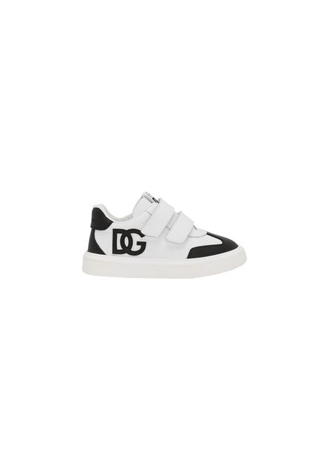 Sneakers Basse DG Original Bianche Con Patch Logo DG DOLCE & GABBANA KIDS | DN0205-A104889697